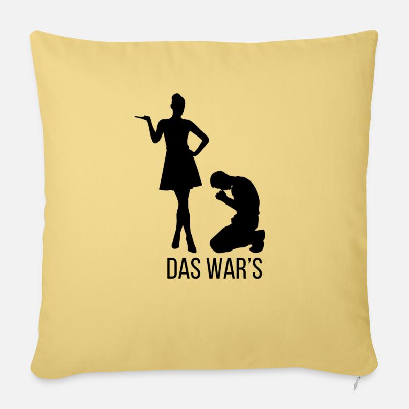Enterrement de vie de garçon - Housse de coussin décorative 45 x 45 cm - jaune délavé