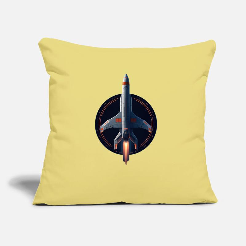Fusée spatiale Housse de coussin décorative 45 x 45 cm