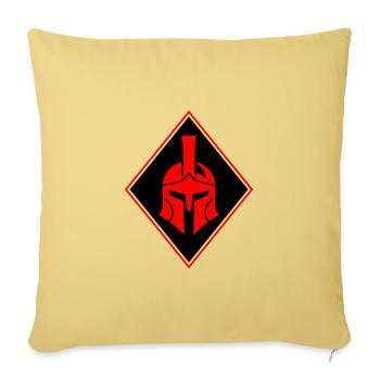 Casque Spartan Logo Gladiator - Housse de coussin décorative 45 x 45 cm - jaune délavé - Devant