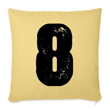 Maillot à 8 chiffres - Housse de coussin décorative 45 x 45 cm - jaune délavé - Devant