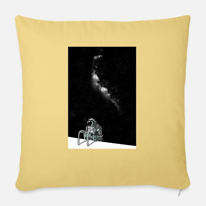 Le Grand Bain - Housse de coussin décorative 45 x 45 cm - jaune délavé