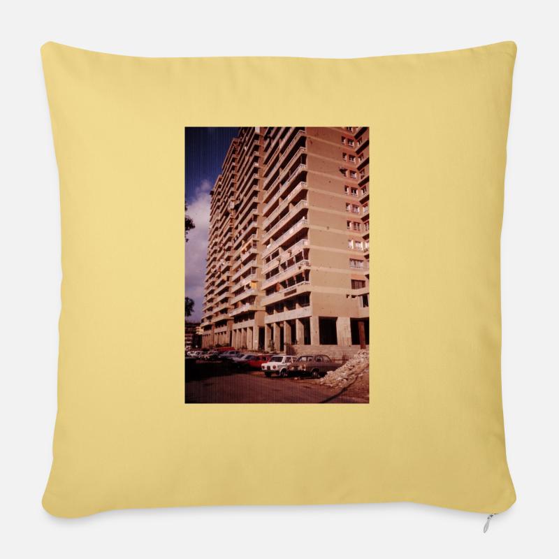 Vintage Tower - Sofakissenbezug 45 x 45 cm - Hellgelb