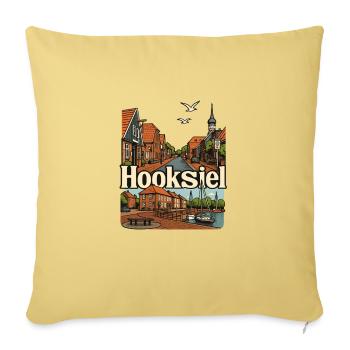Hooksiel - Sofakissenbezug 45 x 45 cm - Hellgelb - Vorne