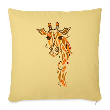 Giraffe - Sofakissenbezug 45 x 45 cm - Hellgelb - Vorne