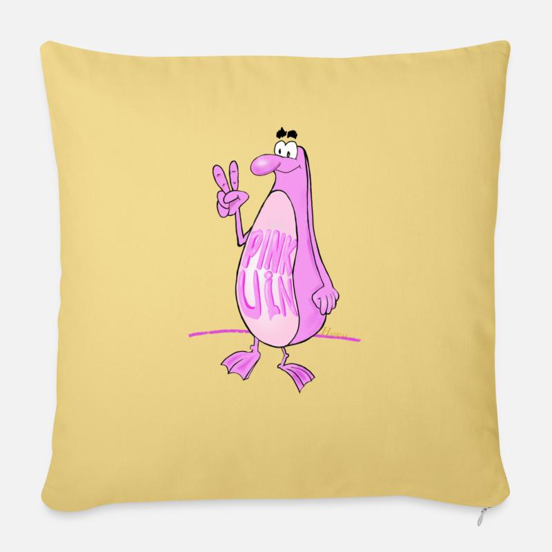 PINK UIN - Sofakissenbezug 45 x 45 cm - Hellgelb