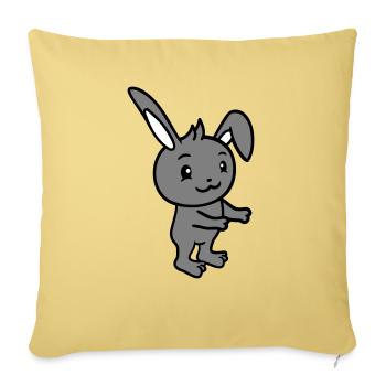 Bunny Hug Bunny Rodent Small Animal Cute - Sofa pillowcase 17,3'' x 17,3'' (45 x 45 cm) - washed yellow - Front