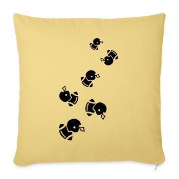 Icône du football - Housse de coussin décorative 45 x 45 cm - jaune délavé - Devant