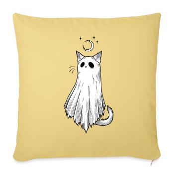 Nebelkatze im Mondschein - Sofakissenbezug 45 x 45 cm - Hellgelb - Vorne