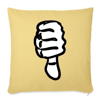 Abstract Hands Silhouette - Sofa pillowcase 17,3'' x 17,3'' (45 x 45 cm) - washed yellow - Front