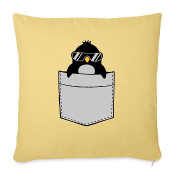 Penguin Shirt Chest Pocket - Sofa pillowcase 17,3'' x 17,3'' (45 x 45 cm) - washed yellow - Front