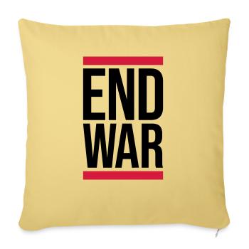 Mettre fin à l’arrêt de la guerre - Housse de coussin décorative 45 x 45 cm - jaune délavé - Devant