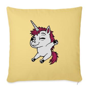 Dabbing Dancing Unicorn Party - Sofa pillowcase 17,3'' x 17,3'' (45 x 45 cm) - washed yellow - Front