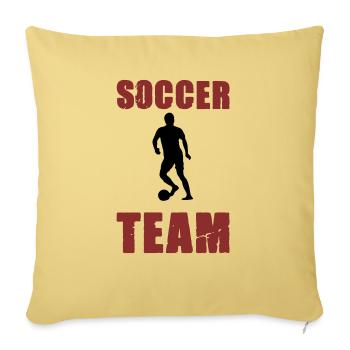 Soccer Player Team - Sofa pillowcase 17,3'' x 17,3'' (45 x 45 cm) - washed yellow - Front