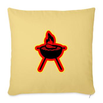 Steak grillé - Housse de coussin décorative 45 x 45 cm - jaune délavé - Devant