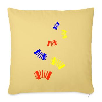 Akkordeon instrument - Sofakissenbezug 45 x 45 cm - Hellgelb - Vorne