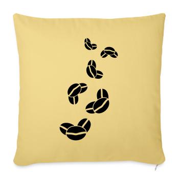 Symbole du grain de café - Housse de coussin décorative 45 x 45 cm - jaune délavé - Devant
