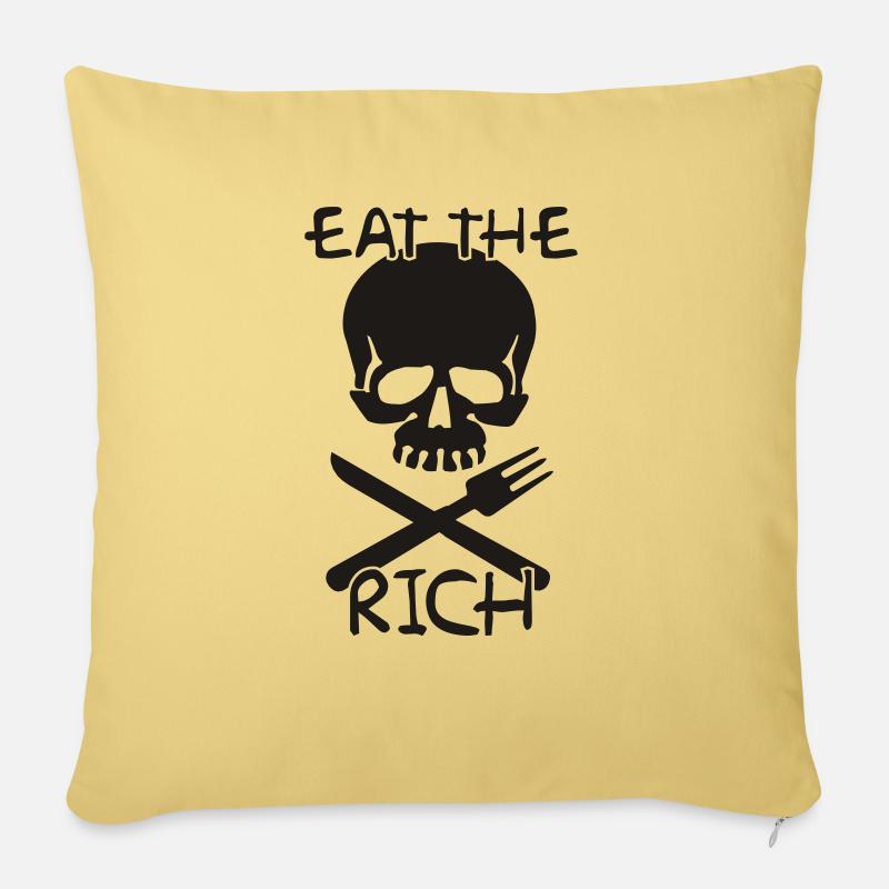Eat the rich - Sofakissenbezug 45 x 45 cm - Hellgelb