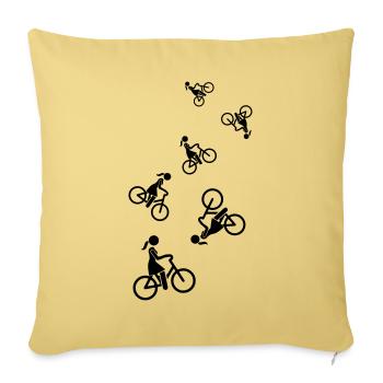 Cycling Bike Icon - Sofa pillowcase 17,3'' x 17,3'' (45 x 45 cm) - washed yellow - Front