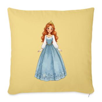 Prinzessin im Eiskristallkleid - Sofakissenbezug 45 x 45 cm - Hellgelb - Vorne