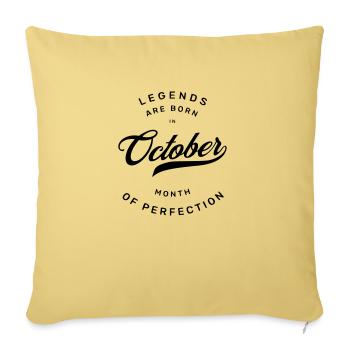 OCTOBRE ANNIVERSAIRE - Housse de coussin décorative 45 x 45 cm - jaune délavé - Devant