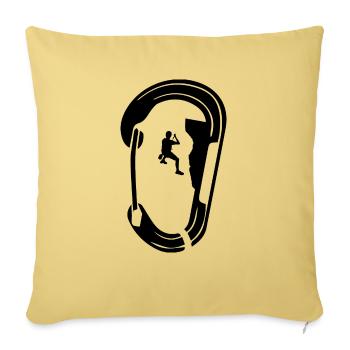 Bouldering Climbing Climbing - Sofa pillowcase 17,3'' x 17,3'' (45 x 45 cm) - washed yellow - Front