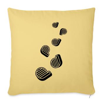 Steak de viande - Housse de coussin décorative 45 x 45 cm - jaune délavé - Devant