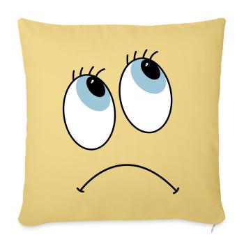 eyes - Sofa pillowcase 17,3'' x 17,3'' (45 x 45 cm) - washed yellow - Front