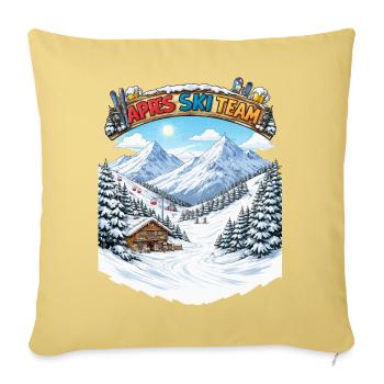 Après Ski Team Bergpanorama - Sofakissenbezug 45 x 45 cm - Hellgelb - Vorne