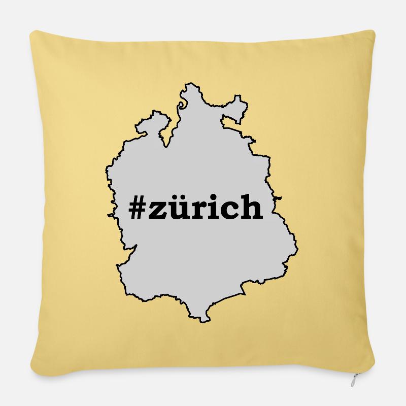 ZH Zürich - Sofakissenbezug 45 x 45 cm - Hellgelb