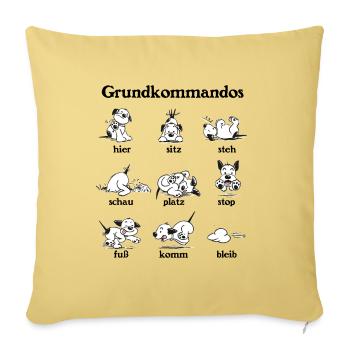 Kommandos1 2 - Sofakissenbezug 45 x 45 cm - Hellgelb - Vorne