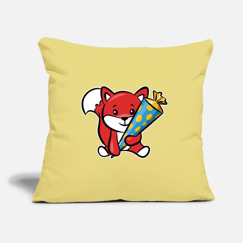 Cunning fox with sugar cone Sofa pillowcase 17,3'' x 17,3'' (45 x 45 cm)