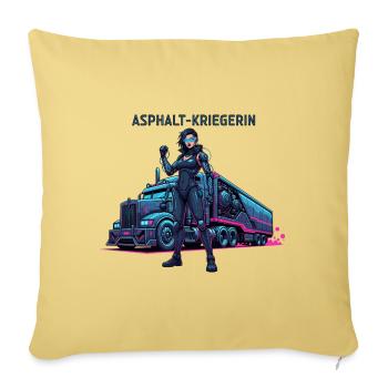 Asphalt Warrior - Sofa pillowcase 17,3'' x 17,3'' (45 x 45 cm) - washed yellow - Front
