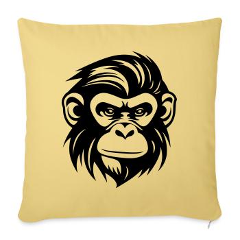 Monkey Head - Sofa pillowcase 17,3'' x 17,3'' (45 x 45 cm) - washed yellow - Front
