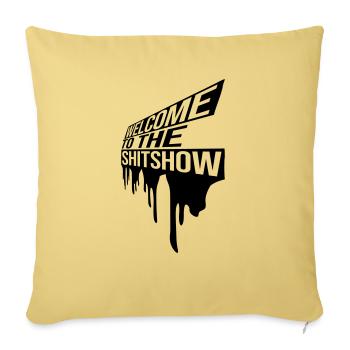 Bienvenue Shitshow Drops - Housse de coussin décorative 45 x 45 cm - jaune délavé - Devant