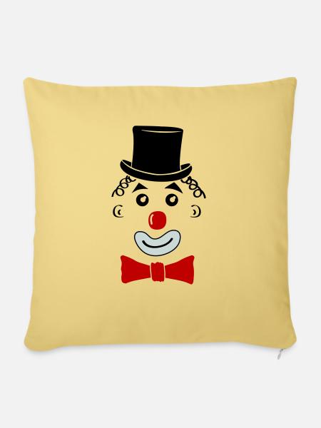 clown smile - Sofakissenbezug 45 x 45 cm - Hellgelb