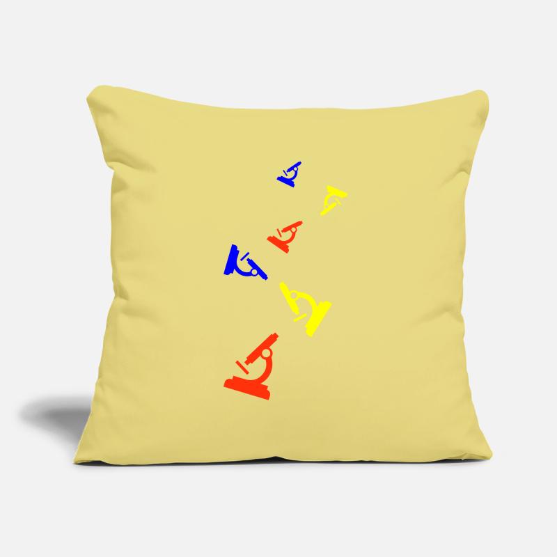 Symbole de l’icône du microscope Housse de coussin décorative 45 x 45 cm