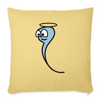 Good sperm - Sofa pillowcase 17,3'' x 17,3'' (45 x 45 cm) - washed yellow - Front