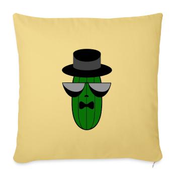 Gangster Mafia Concombre avec poche de lunettes de soleil - Housse de coussin décorative 45 x 45 cm - jaune délavé - Devant