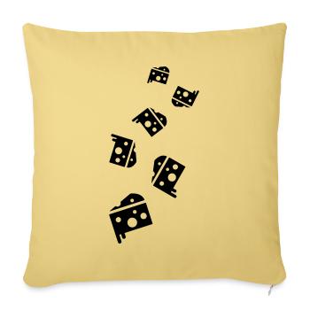 Sandwich Toast - Sofa pillowcase 17,3'' x 17,3'' (45 x 45 cm) - washed yellow - Front