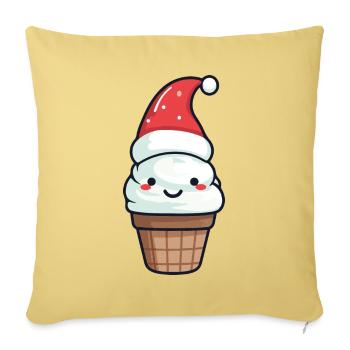 Eis Weihnachten Lecker - Sofakissenbezug 45 x 45 cm - Hellgelb - Vorne