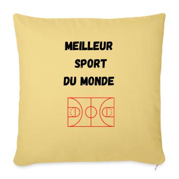 Best sport - Housse de coussin décorative 45 x 45 cm - jaune délavé - Devant