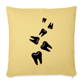 Dentiste dentiste - Housse de coussin décorative 45 x 45 cm - jaune délavé - Devant