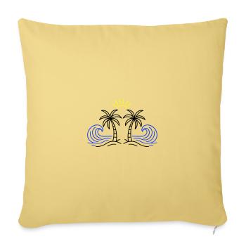 Island Sea Sun - Sofa pillowcase 17,3'' x 17,3'' (45 x 45 cm) - washed yellow - Front