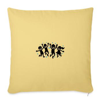 Enfants Joie Maternelle - Housse de coussin décorative 45 x 45 cm - jaune délavé - Devant