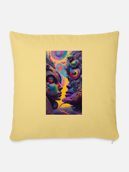 Chroma-Kaleidoskop - Sofakissenbezug 45 x 45 cm - Hellgelb