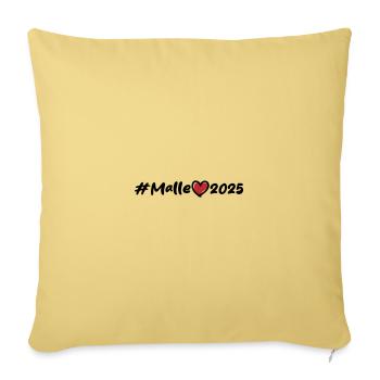 Malle 2025 Heart - Sofa pillowcase 17,3'' x 17,3'' (45 x 45 cm) - washed yellow - Front