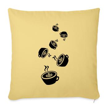 Coffee Icon - Sofa pillowcase 17,3'' x 17,3'' (45 x 45 cm) - washed yellow - Front