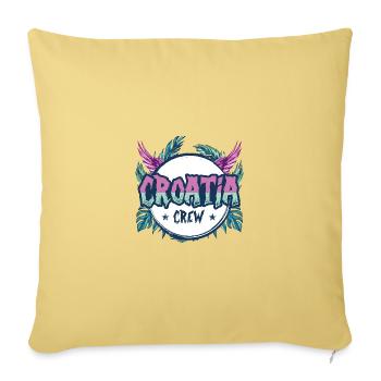 Croatia Crew Colorful - Sofa pillowcase 17,3'' x 17,3'' (45 x 45 cm) - washed yellow - Front