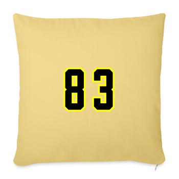83 Number Leotard - Sofa pillowcase 17,3'' x 17,3'' (45 x 45 cm) - washed yellow - Front
