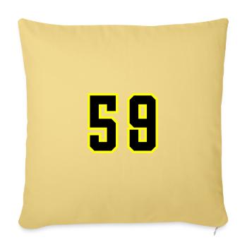 59 Number Leotard - Sofa pillowcase 17,3'' x 17,3'' (45 x 45 cm) - washed yellow - Front